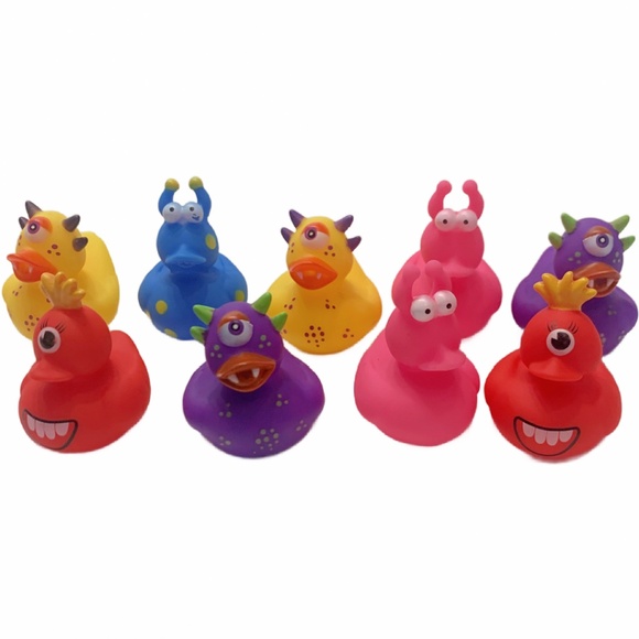 9 Halloween Space Alien Monster Rubber Duckies Cruise Dashboard Ducks 2" New Lot - Picture 1 of 11